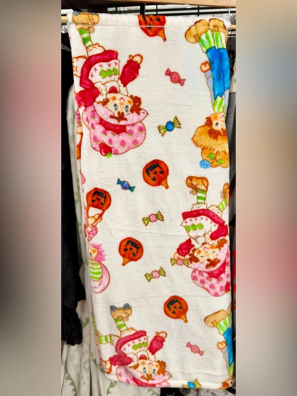 Strawberry shortcake Halloween blanket throw